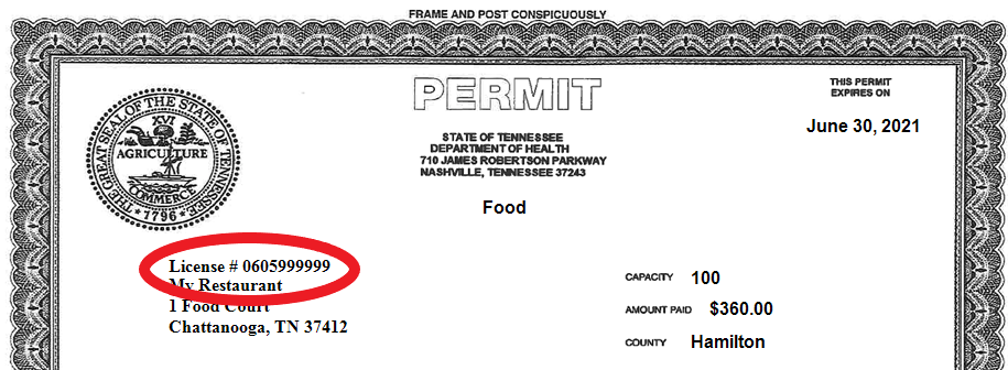 Your License Number can be found on your Permit.